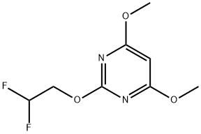 Pyrimidine, 2-(2,2-difluoroethoxy)-4,6-dimethoxy- (9CI) Structure