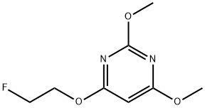 Pyrimidine, 4-(2-fluoroethoxy)-2,6-dimethoxy- (9CI) Structure