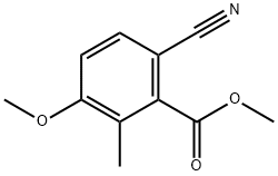 2-甲基-3-甲氧基-6-氰基苯甲酸甲酯,55289-18-4,结构式