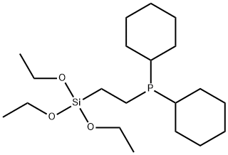 DICYCLOHEXYLPHOSPHINOETHYLTRIETHOXYSILANE 化学構造式