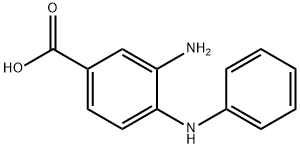 3-氨基-4-(苯基氨基)苯甲酸 结构式