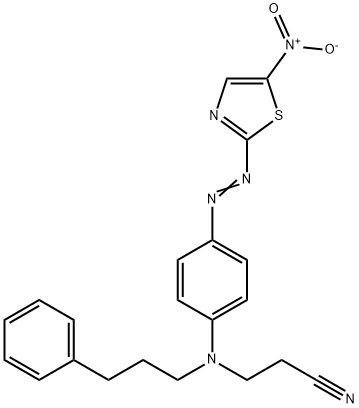 3-[[4-[(5-nitrothiazol-2-yl)azo]phenyl](3-phenylpropyl)amino]propiononitrile,55296-90-7,结构式