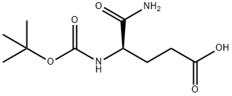 N-叔丁氧羰基-D-异谷氨酰胺, 55297-72-8, 结构式