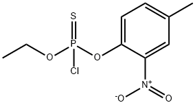 Phosphorochloridothioic acid O-ethyl O-(2-nitro-5-methylphenyl) ester Structure