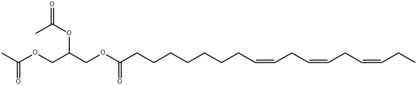 (9Z,12Z,15Z)-9,12,15-Octadecatrienoic acid 2,3-bis(acetyloxy)propyl ester Structure