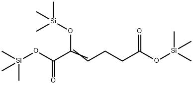2-[(Trimethylsilyl)oxy]-2-hexenedioic acid bis(trimethylsilyl) ester,55334-16-2,结构式