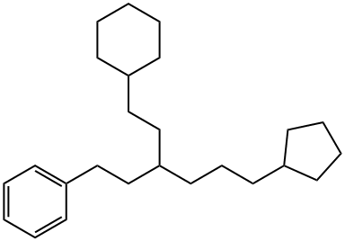 [3-(2-Cyclohexylethyl)-6-cyclopentylhexyl]benzene Structure