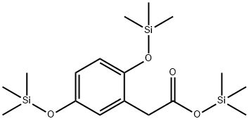 2,5-Bis(trimethylsilyloxy)phenylacetic acid trimethylsilyl ester 结构式