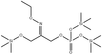 Phosphoric acid 2-[(E)-ethoxyimino]-3-[(trimethylsilyl)oxy]propylbis(trimethylsilyl) ester Struktur