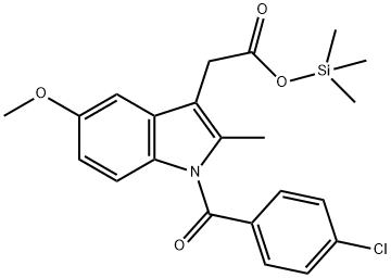 1-(4-Chlorobenzoyl)-5-methoxy-2-methyl-1H-indole-3-acetic acid trimethylsilyl ester Struktur