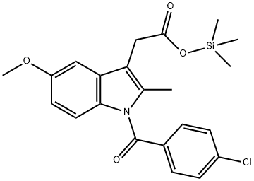 1-(4-クロロベンゾイル)-5-メトキシ-2-メチル-1H-インドール-3-酢酸トリメチルシリル 化学構造式