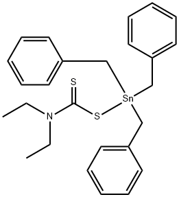 tribenzyltin bis-N,N-diethyldithiocarbamate Structure