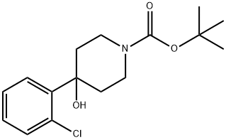 1-N-BOC-4-(2-CHLOROPHENYL)-4-HYDROXYPIPERIDINE Structure