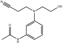 N-[3-[(2-シアノエチル)(2-ヒドロキシエチル)アミノ]フェニル]アセトアミド 化学構造式