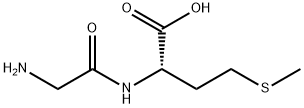 (S)-2-(アミノアセチル)アミノ-4-(メチルチオ)酪酸 化学構造式