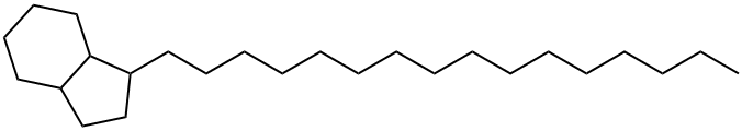 1-ヘキサデシルオクタヒドロ-1H-インデン 化学構造式
