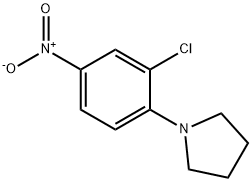 1-(2-氯-4-硝基苯基)吡咯烷 结构式