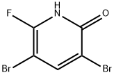 2(1H)-Pyridinone, 3,5-dibromo-6-fluoro- 化学構造式