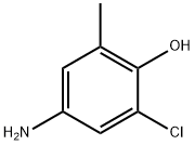 4-氨基-2-氯-6-甲基苯酚 结构式