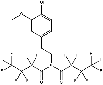 2,2,3,3,4,4,4-Heptafluoro-N-(2,2,3,3,4,4,4-heptafluoro-1-oxobutyl)-N-[2-(4-hydroxy-3-methoxyphenyl)ethyl]butanamide Struktur