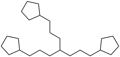 1,7-ジシクロペンチル-4-(3-シクロペンチルプロピル)ヘプタン 化学構造式