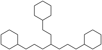 4-(2-Cyclohexylethyl)-1,7-dicyclohexylheptane Struktur