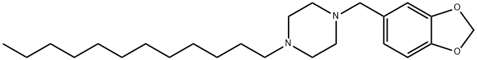 1-Dodecyl-4-(1,3-benzodioxol-5-ylmethyl)piperazine,55436-46-9,结构式
