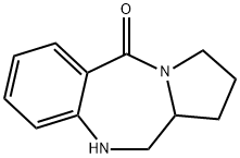 5H-Pyrrolo(2,1-c)(1,4)benzodiazepin-5-one, 1,2,3,10,11,11a-hexahydro- Struktur