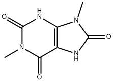 1,9-ジメチル-1,7-ジヒドロ-2-ヒドロキシ-6H-プリン-6,8(9H)-ジオン 化学構造式