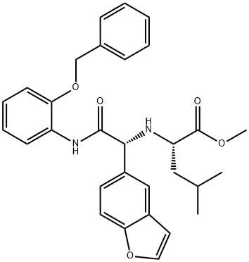 L-Leucine, N-[(1R)-1-(5-benzofuranyl)-2-oxo-2-[[2-(phenylmethoxy)phenyl]amino]ethyl]-, methyl ester (9CI)|