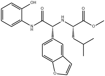 554448-76-9 L-Leucine, N-[(1R)-1-(5-benzofuranyl)-2-[(2-hydroxyphenyl)amino]-2-oxoethyl]-, methyl ester (9CI)