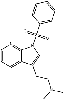 1H-Pyrrolo[2,3-b]pyridine-3-ethanamine, N,N-dimethyl-1-(phenylsulfonyl)- 结构式