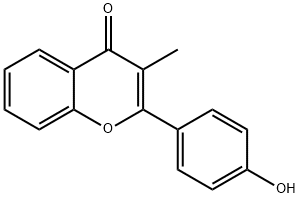 2-(4-羟苯基)-3-甲基-4H-苯并吡喃-4-酮 结构式