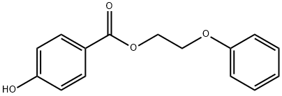 4-ヒドロキシ安息香酸2-フェノキシエチル 化学構造式