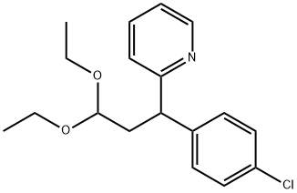 3-对氯苯基-3-(2-吡啶基)丙醛缩二乙醇,55486-46-9,结构式