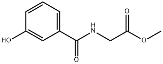 N-(3-ヒドロキシベンゾイル)グリシンメチル 化学構造式
