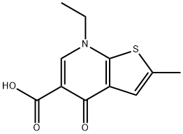 7-ethyl-2-methyl-4-oxo-4,7-dihydrothieno(2,3-b)pyridine-5-carboxylic acid,55503-20-3,结构式
