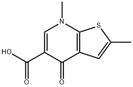 2,7-DIMETHYL-4-OXO-4,7-DIHYDROTHIENO[2,3-B]PYRIDINE-5-CARBOXYLIC ACID,55503-21-4,结构式