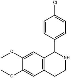 1-(4-氯苯基)-6,7-二甲氧基-1,2,3,4-四氢异喹啉,55507-15-8,结构式