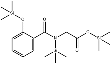 N-(Trimethylsilyl)-N-[2-(trimethylsiloxy)benzoyl]glycine trimethylsilyl ester Structure