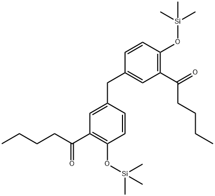 1,1'-[Methylenebis[6-[(trimethylsilyl)oxy]-3,1-phenylene]]bis(1-pentanone)|