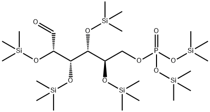 D-Mannose, 2,3,4,5-tetrakis-O-(trimethylsilyl)-, 6-[bis(trimethylsilyl ) phosphate] 结构式