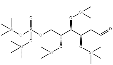 3-O,4-O,5-O-Tris(trimethylsilyl)-2-deoxy-D-arabino-hexose 6-[phosphoric acid bis(trimethylsilyl)] ester Structure