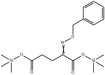 2-[(Phenylmethoxy)imino]pentanedioic acid bis(trimethylsilyl) ester Structure