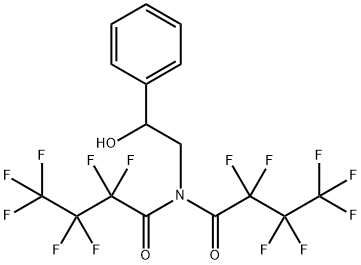 N-(2,2,3,3,4,4,4-Heptafluoro-1-oxobutyl)-2,2,3,3,4,4,4-heptafluoro-N-(2-hydroxy-2-phenylethyl)butanamide Struktur
