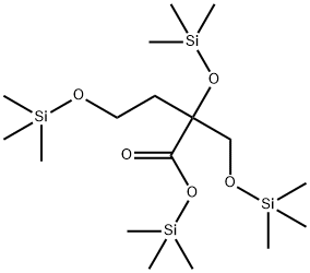 Butanoic acid, 2,4-bis[(trimethylsilyl)oxy]-2-[[(trimethylsilyl)oxy]me thyl]-, trimethylsilyl ester Structure