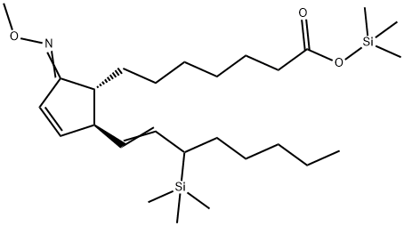 9-Methoxyimino-15-(trimethylsilyloxy)prosta-10,13-dien-1-oic acid trimethylsilyl ester 结构式