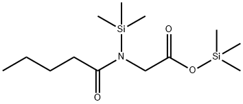 Glycine, N-(1-oxopentyl)-N-(trimethylsilyl)-, trimethylsilyl ester Structure