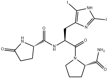 5-oxoprolyl-2,4(5)-diiodohistidyl-prolinamide Structure