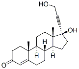 17β-ヒドロキシ-17-(3-ヒドロキシ-1-プロピニル)アンドロスタ-4-エン-3-オン 化学構造式